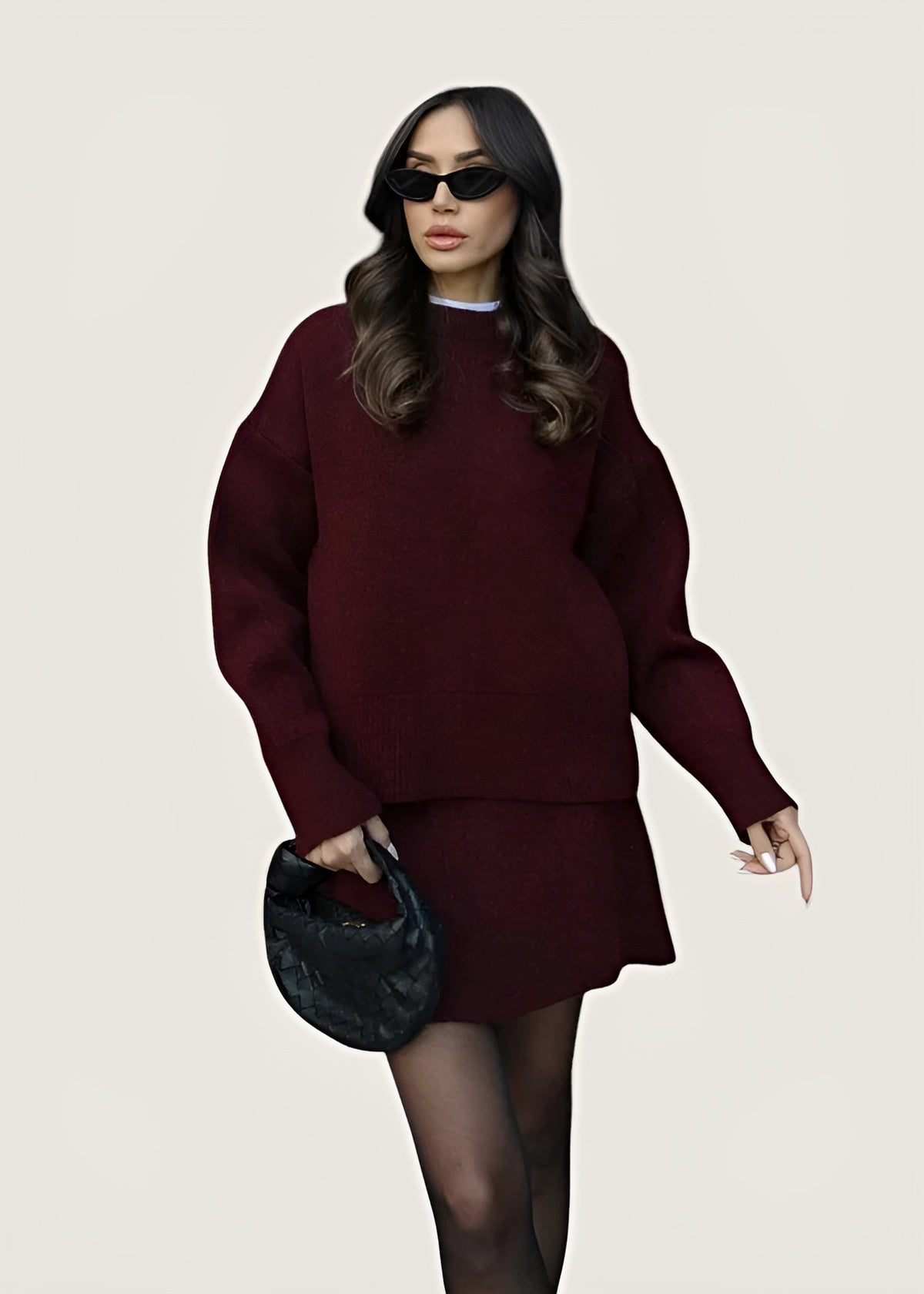 Gina | Ensemble Tricot Douillet Pour L’Hiver Avec Jupe Et Pull