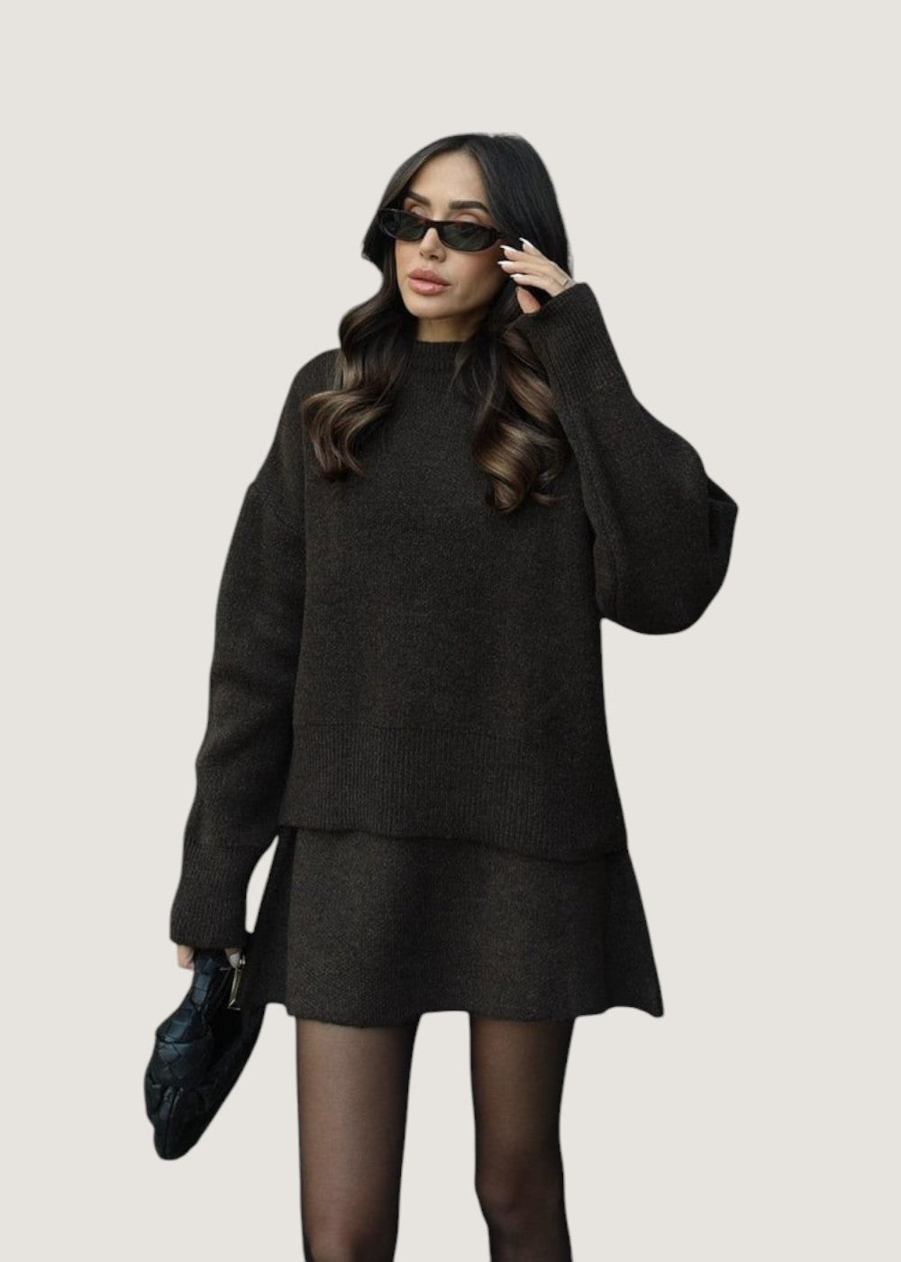 Gina | Ensemble Tricot Douillet Pour L’Hiver Avec Jupe Et Pull
