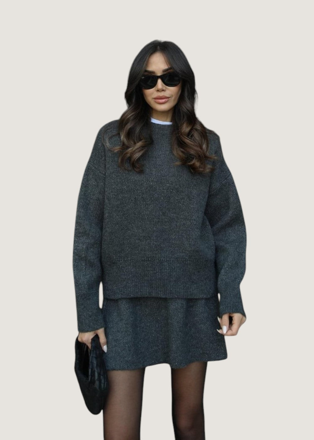Gina | Ensemble Tricot Douillet Pour L’Hiver Avec Jupe Et Pull