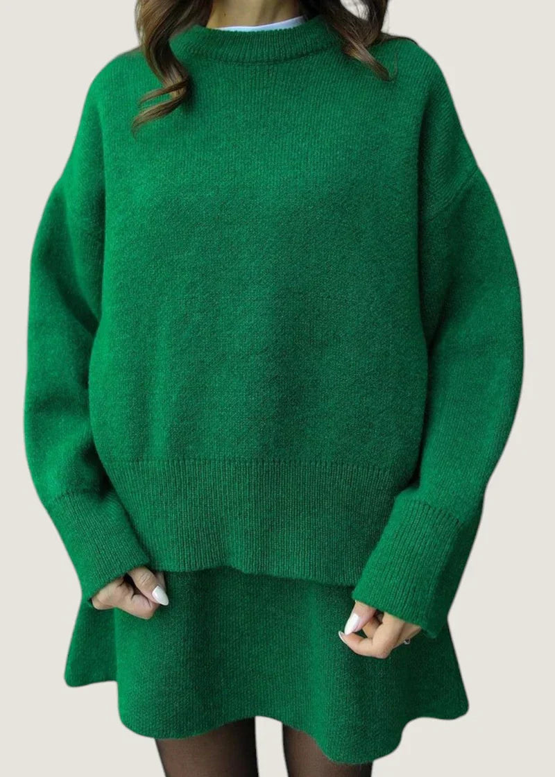 Gina | Ensemble Tricot Douillet Pour L’Hiver Avec Jupe Et Pull