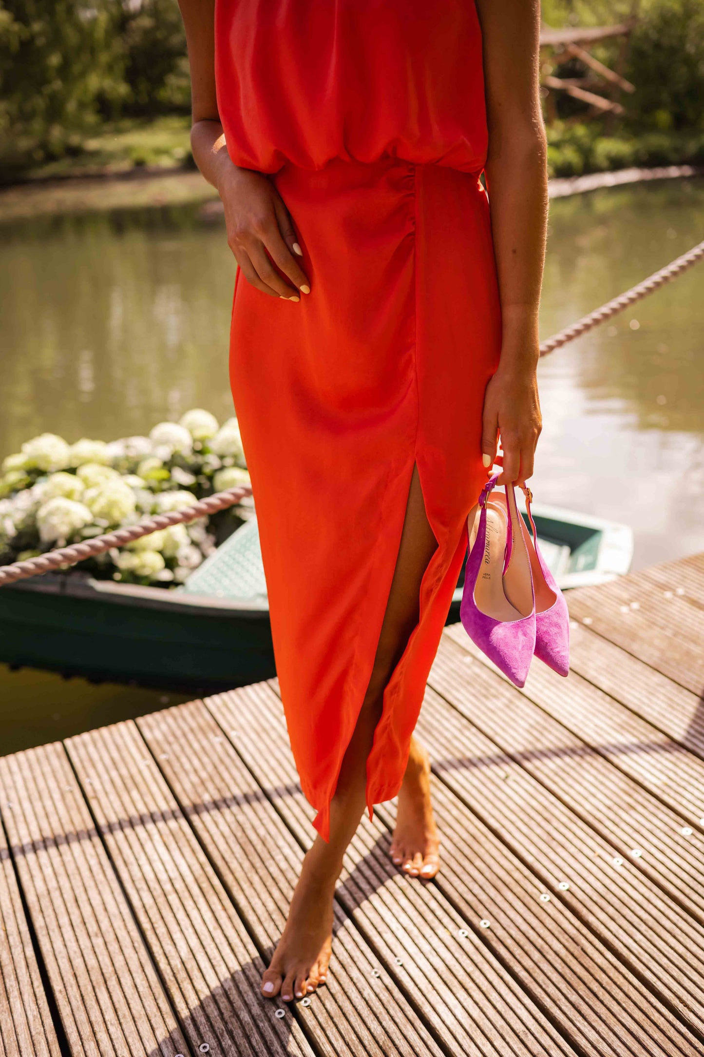 Hollie | Robe Midi Légère Sans Manches Pour L’Été