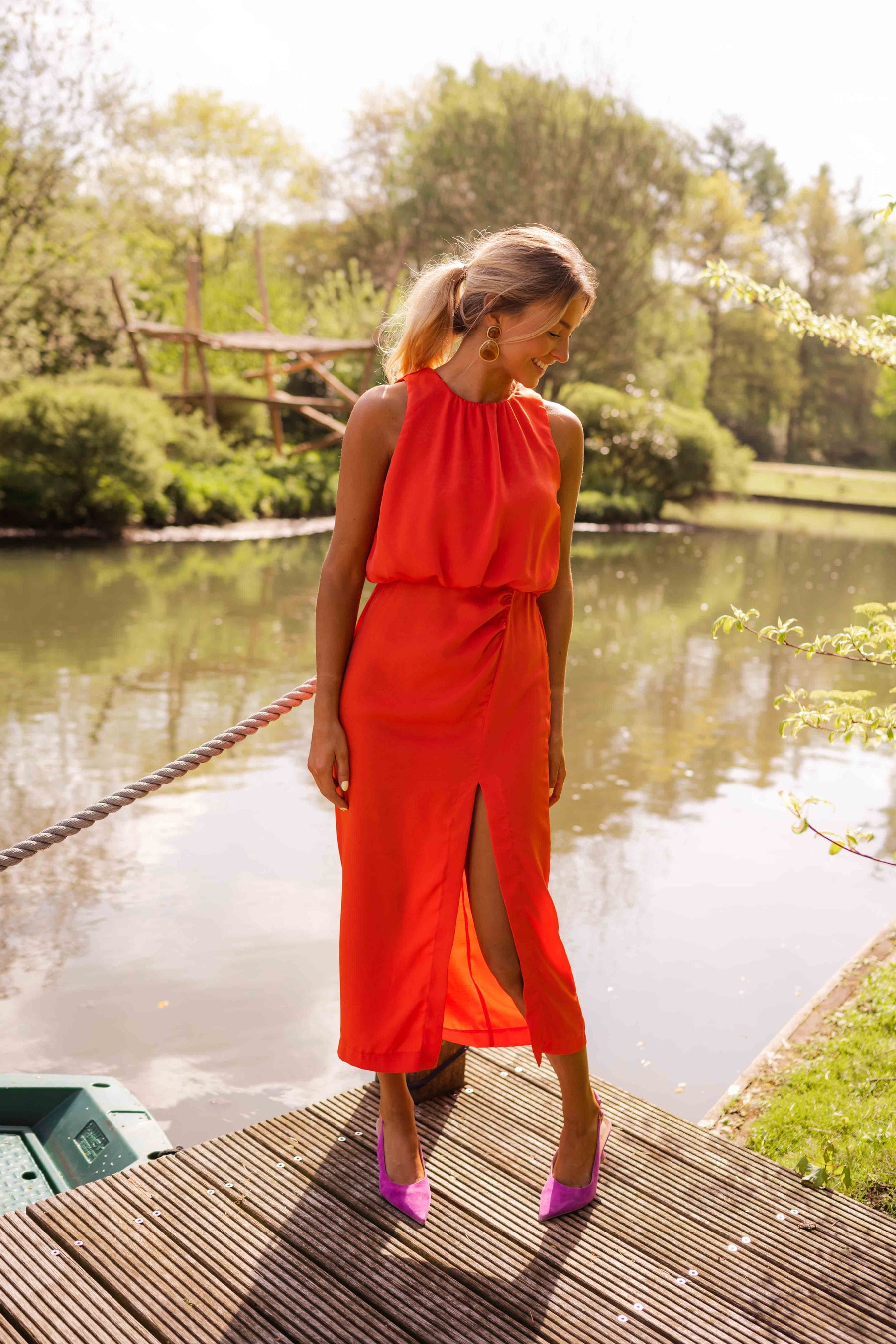 Hollie | Robe Midi Légère Sans Manches Pour L’Été