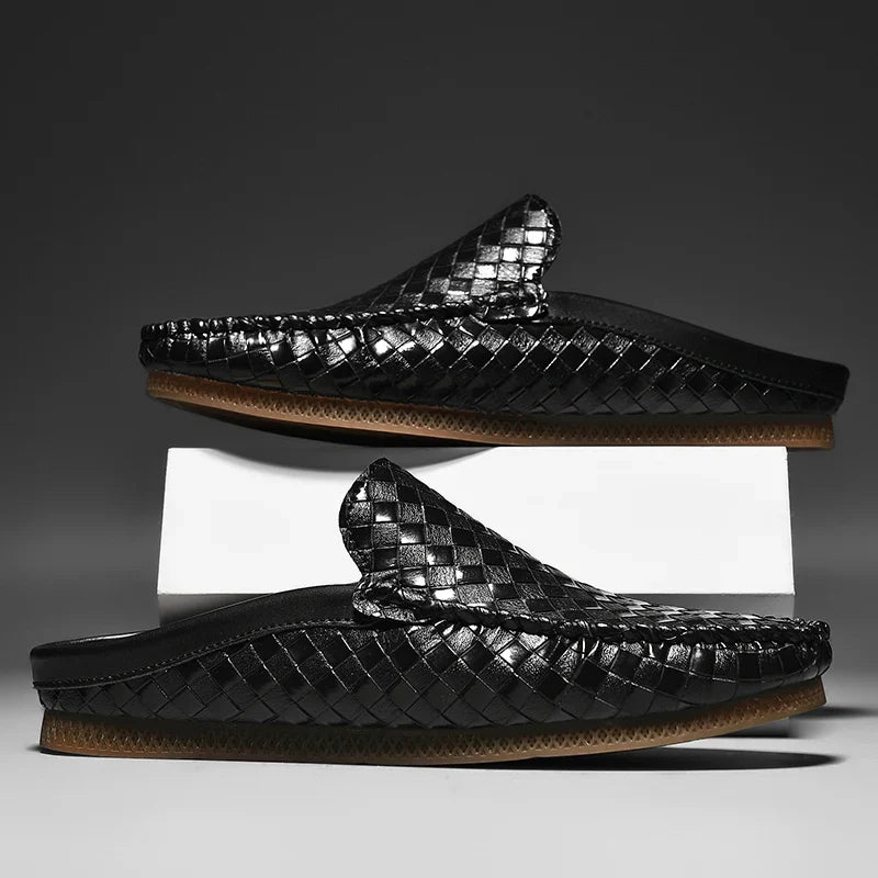 Francis | Mules en Cuir Tressé pour Homme au Confort Haut de Gamme