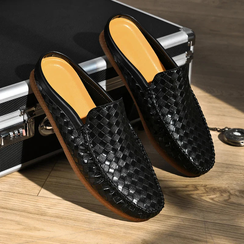 Francis | Mules en Cuir Tressé pour Homme au Confort Haut de Gamme