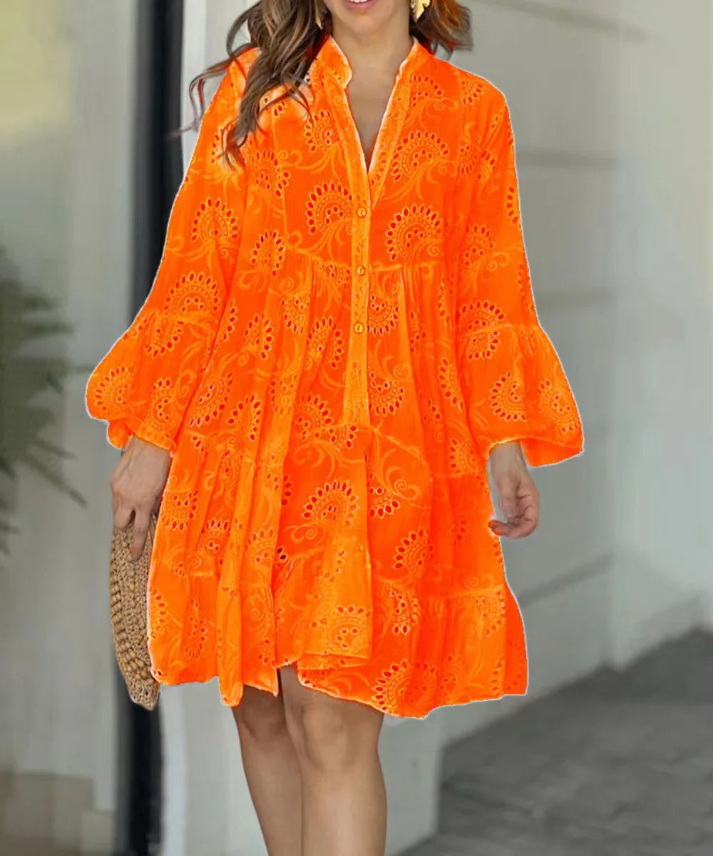 Mildred | Robe En Dentelle Avec Manches Bouffantes