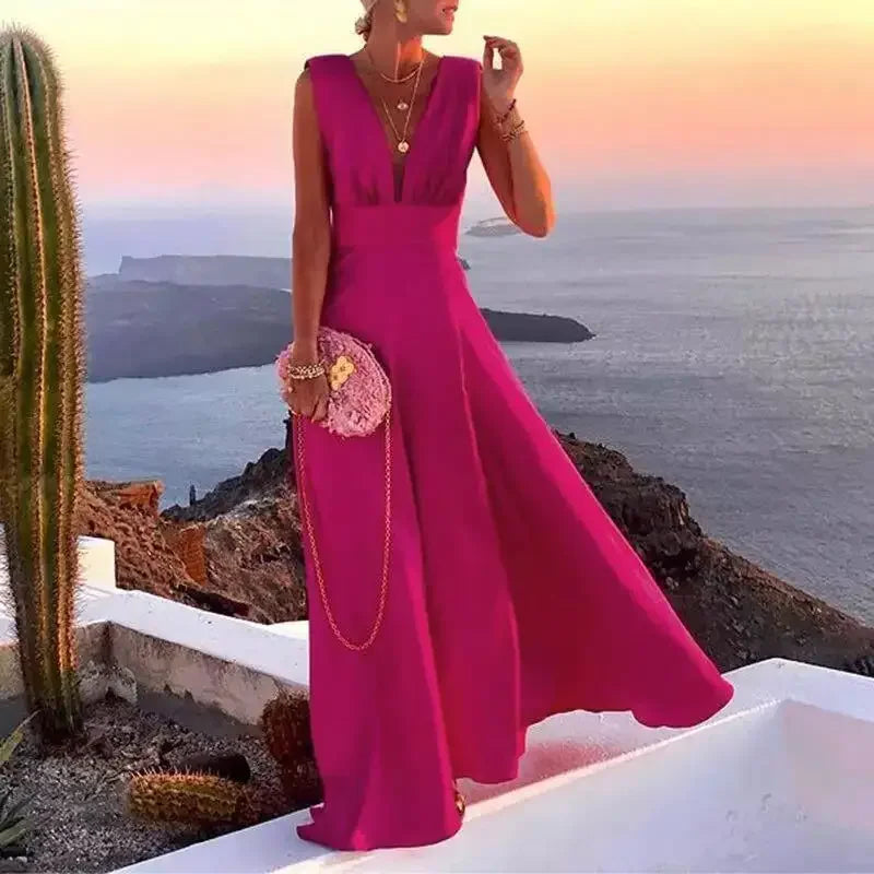 Vina | Robe Fleurie Sans Manches