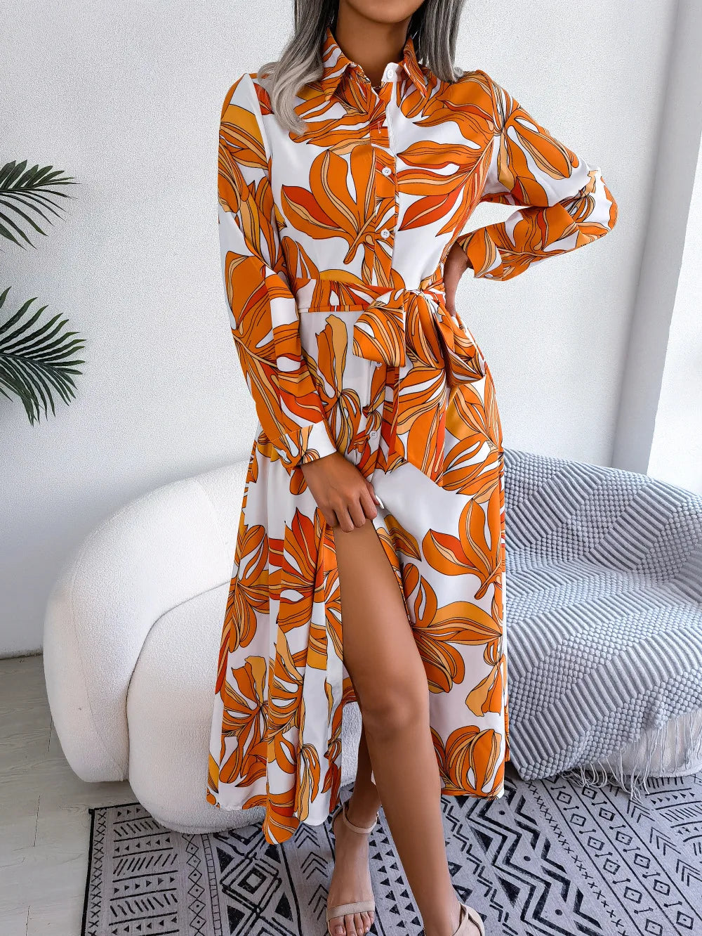 Alba | Robe Chemise à Imprimé Fleuri