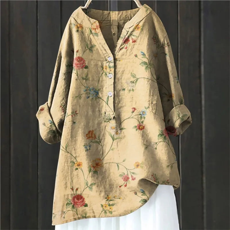 Martha | Blouse Longue Fleurie À Coupe Fluide Et Tissu Aéré