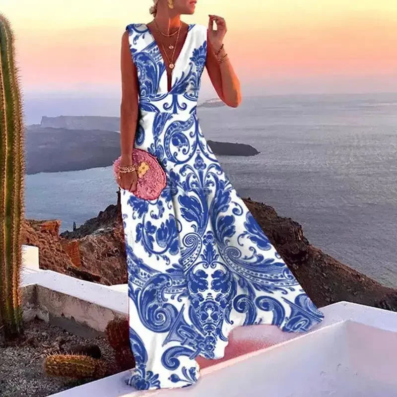 Vina | Robe Fleurie Sans Manches