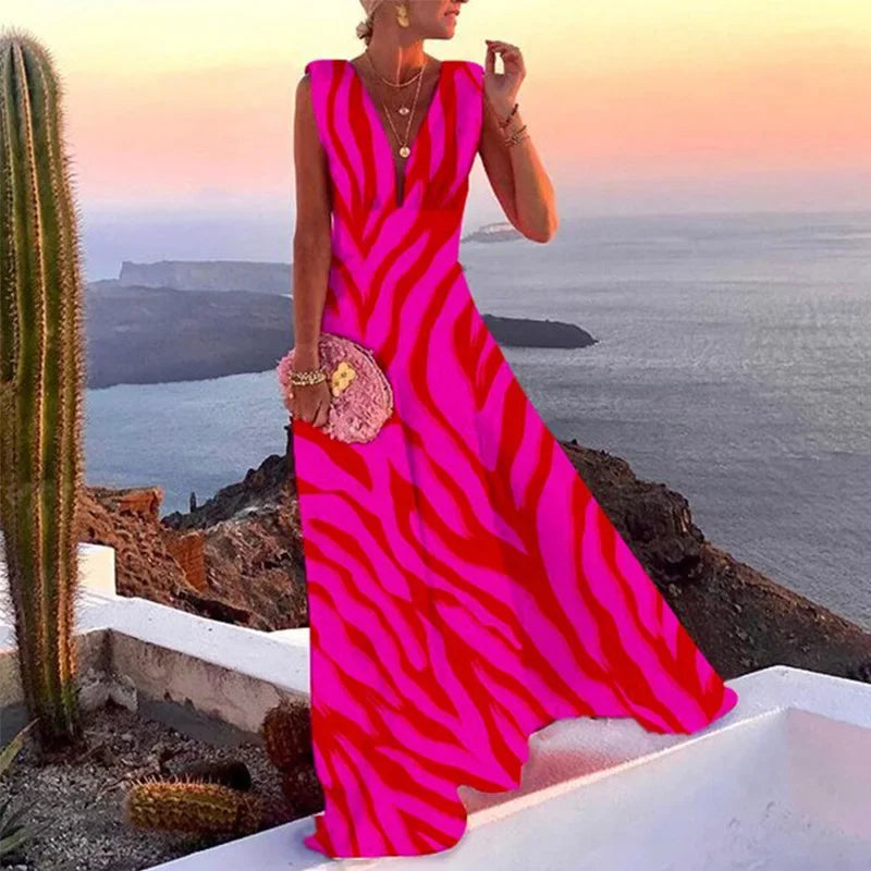 Vina | Robe Fleurie Sans Manches