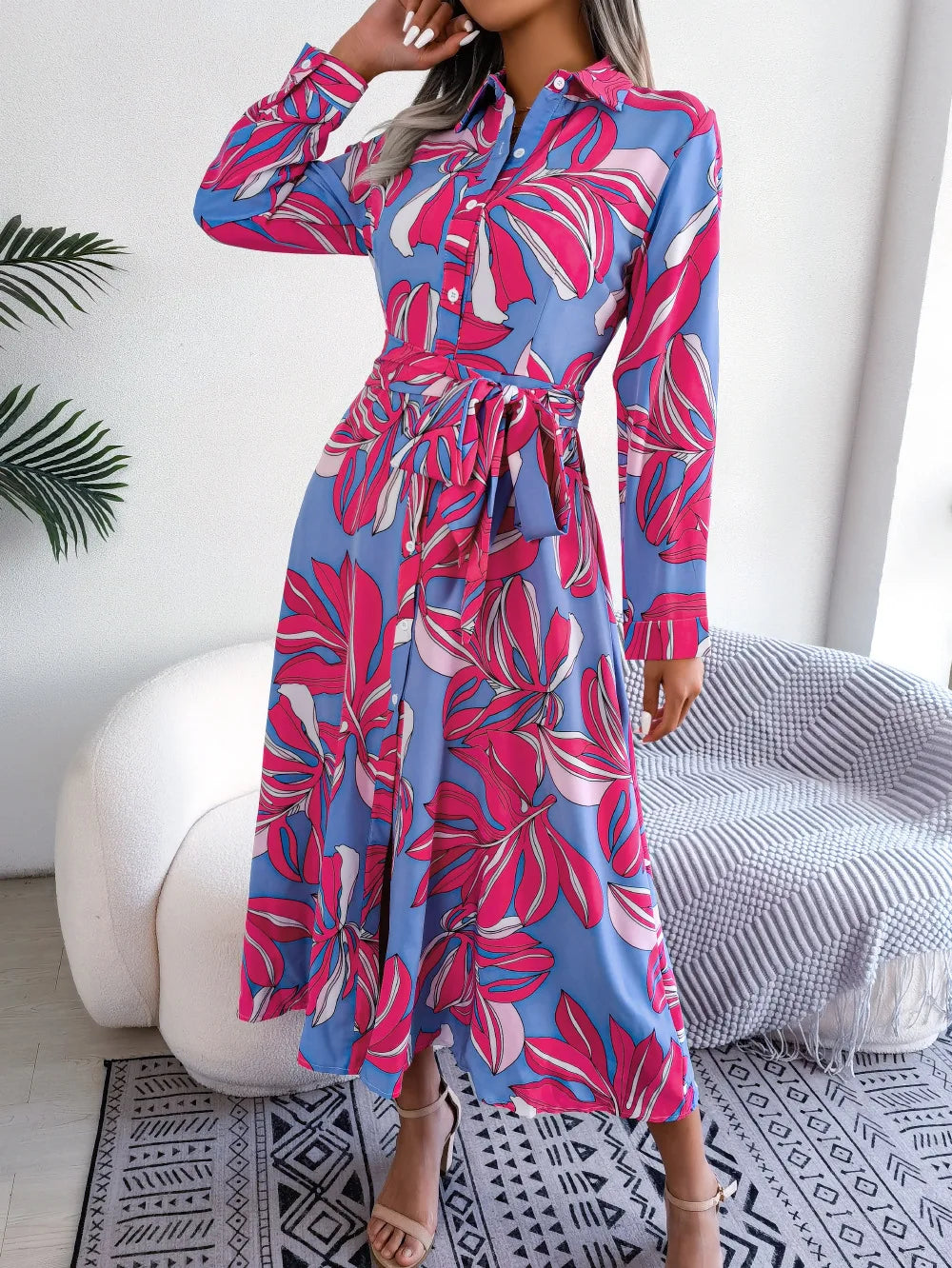 Alba | Robe Chemise à Imprimé Fleuri