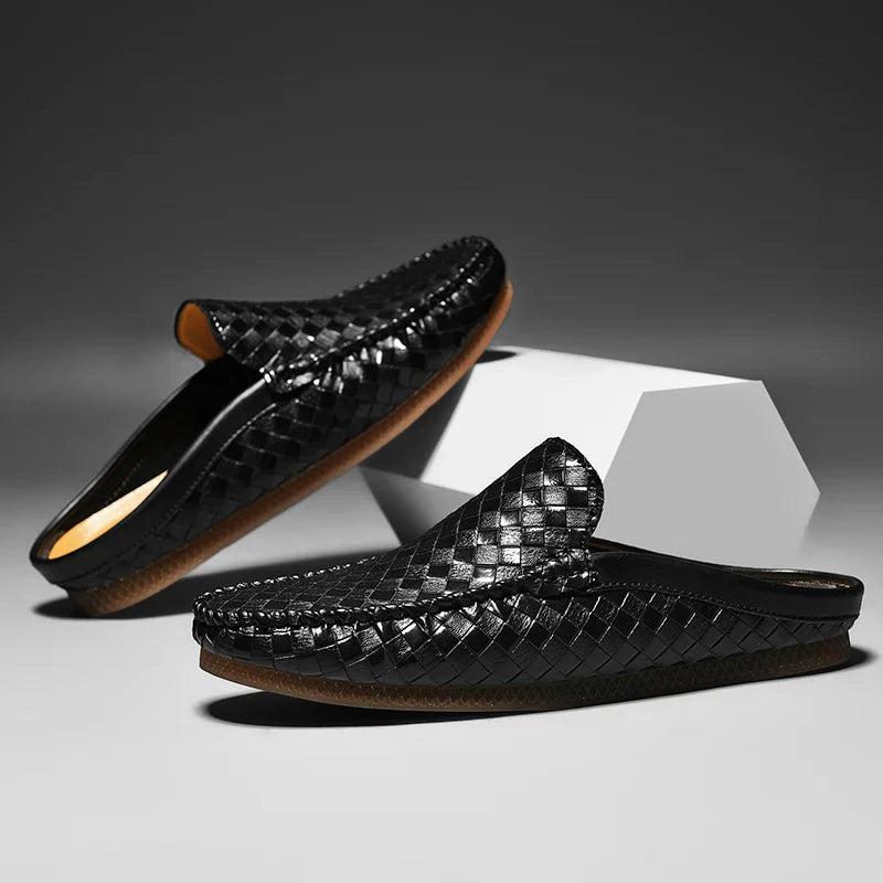 Francis | Mules en Cuir Tressé pour Homme au Confort Haut de Gamme
