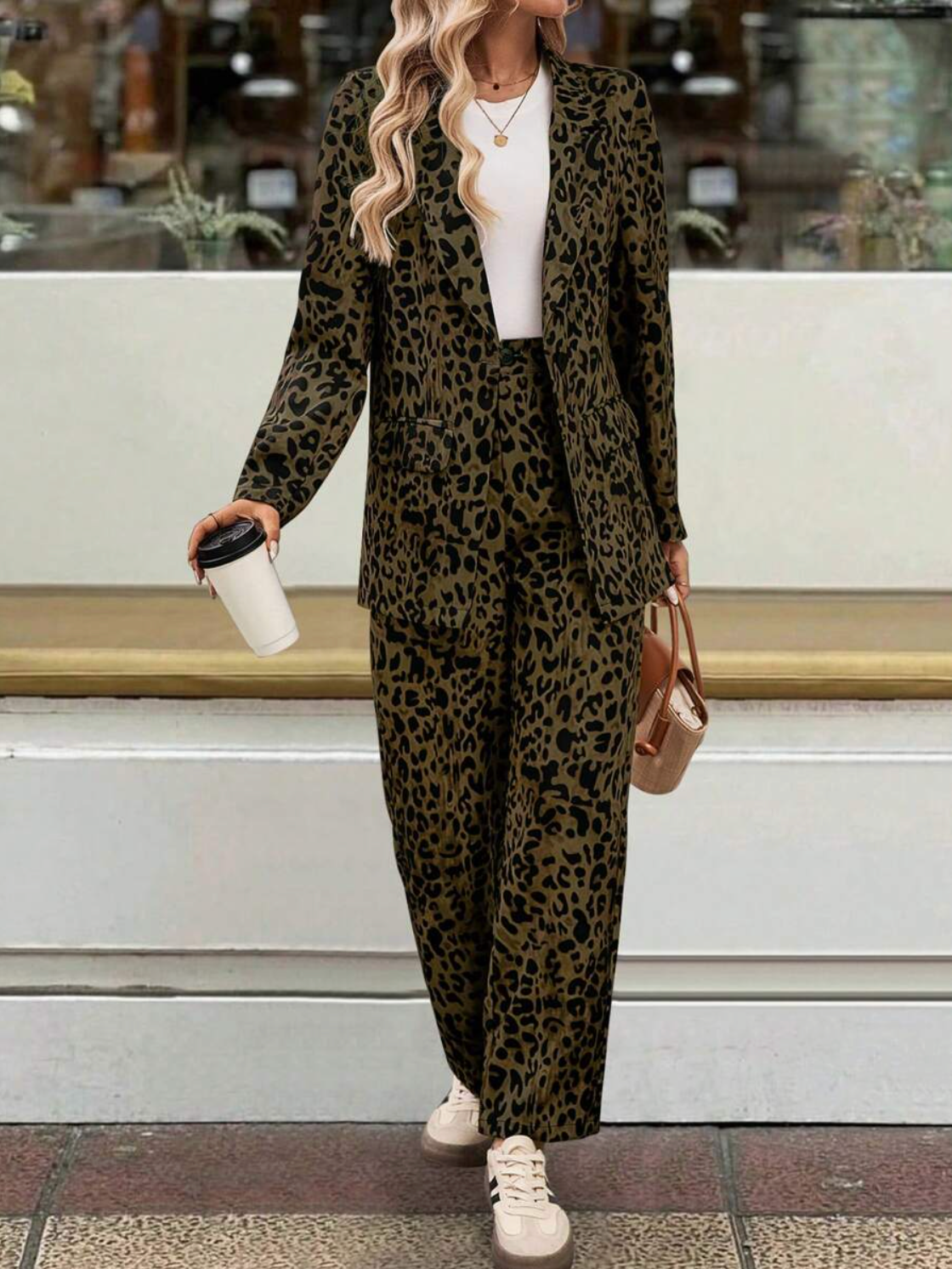 Loungewear Club – Ensemble Élégant à Imprimé Léopard