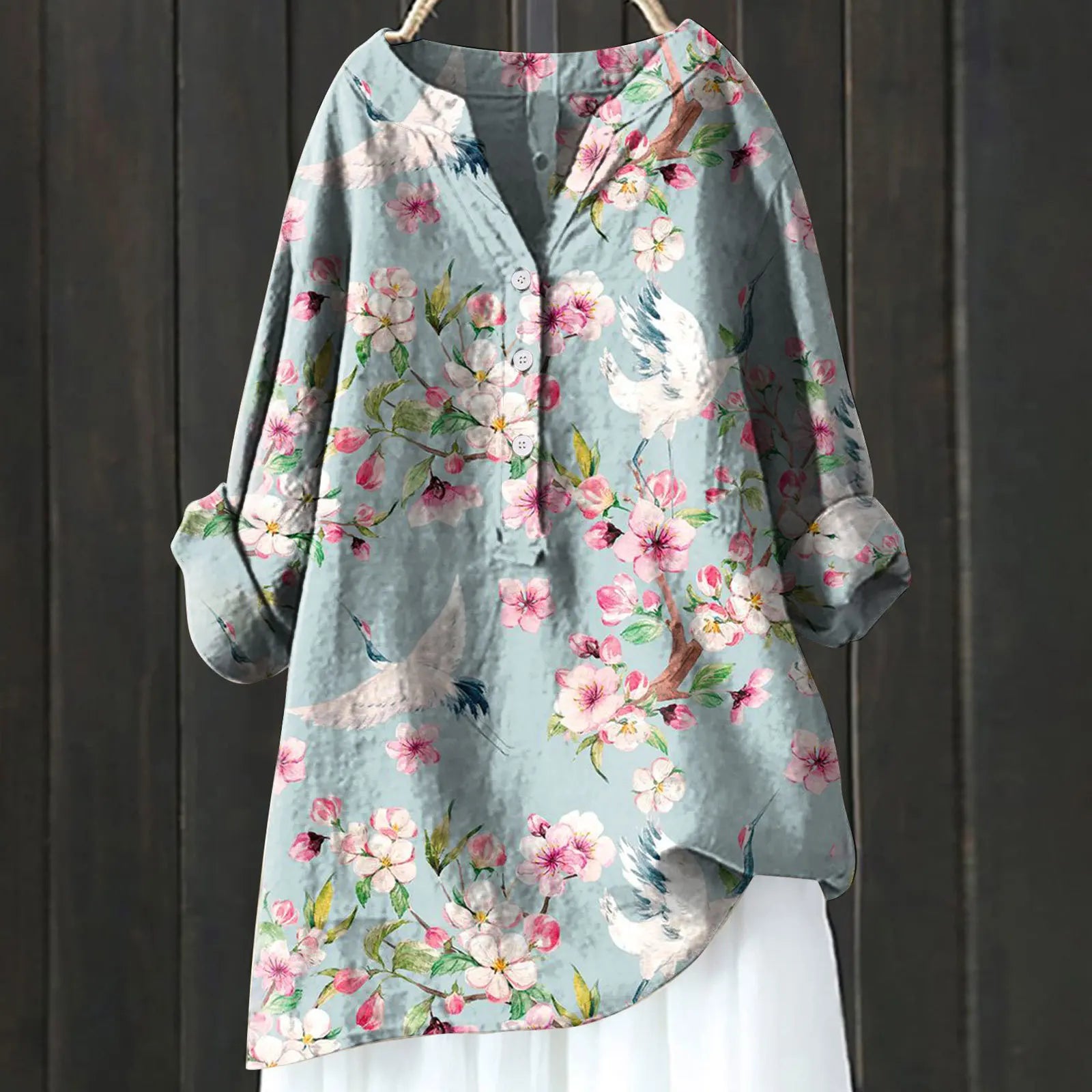 Martha | Blouse Longue Fleurie À Coupe Fluide Et Tissu Aéré