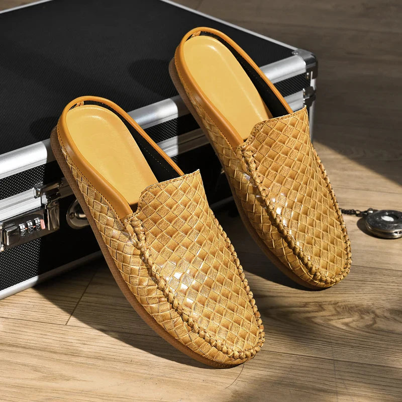 Francis | Mules en Cuir Tressé pour Homme au Confort Haut de Gamme
