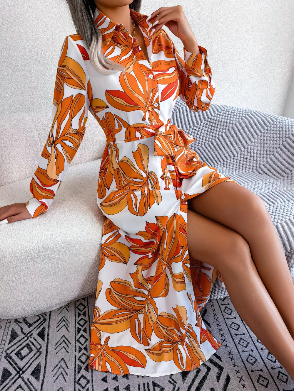 Alba | Robe Chemise à Imprimé Fleuri