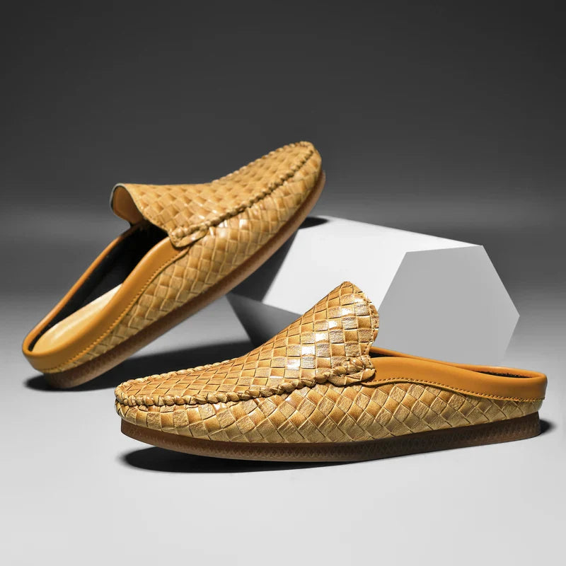Francis | Mules en Cuir Tressé pour Homme au Confort Haut de Gamme