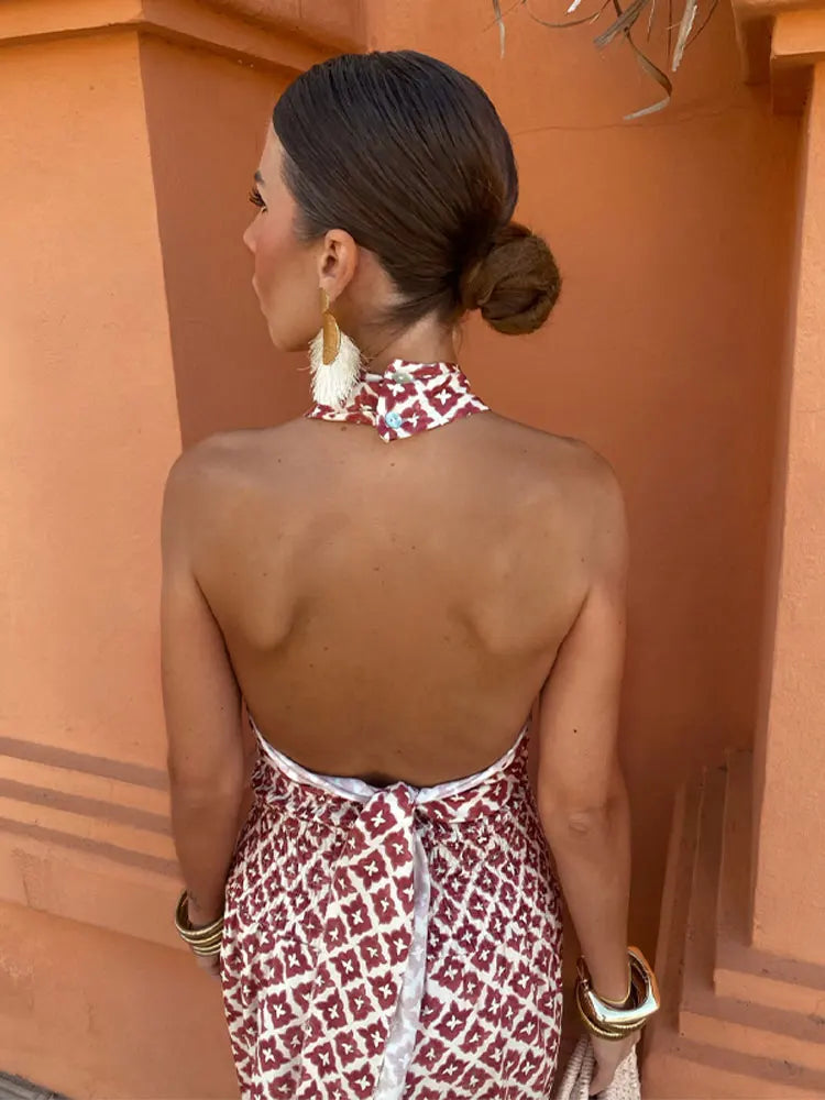 Serina | Robe Midi Froncée à Épaules Dénudées