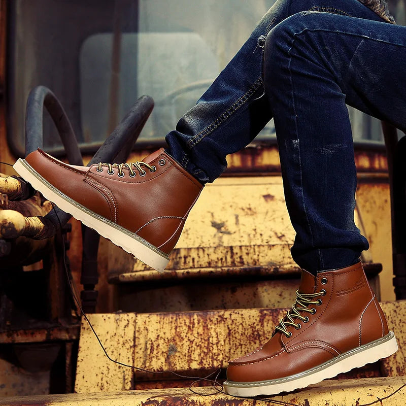 Romeo | Bottes D’Hiver Rétro En Cuir Élégant