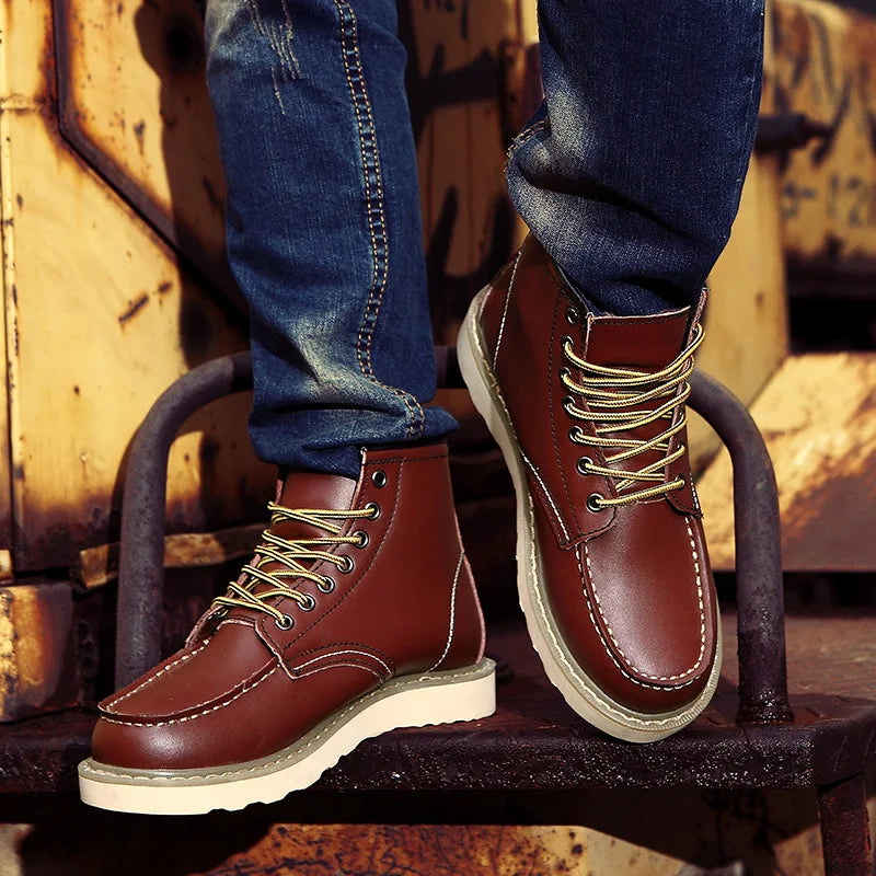 Romeo | Bottes D’Hiver Rétro En Cuir Élégant