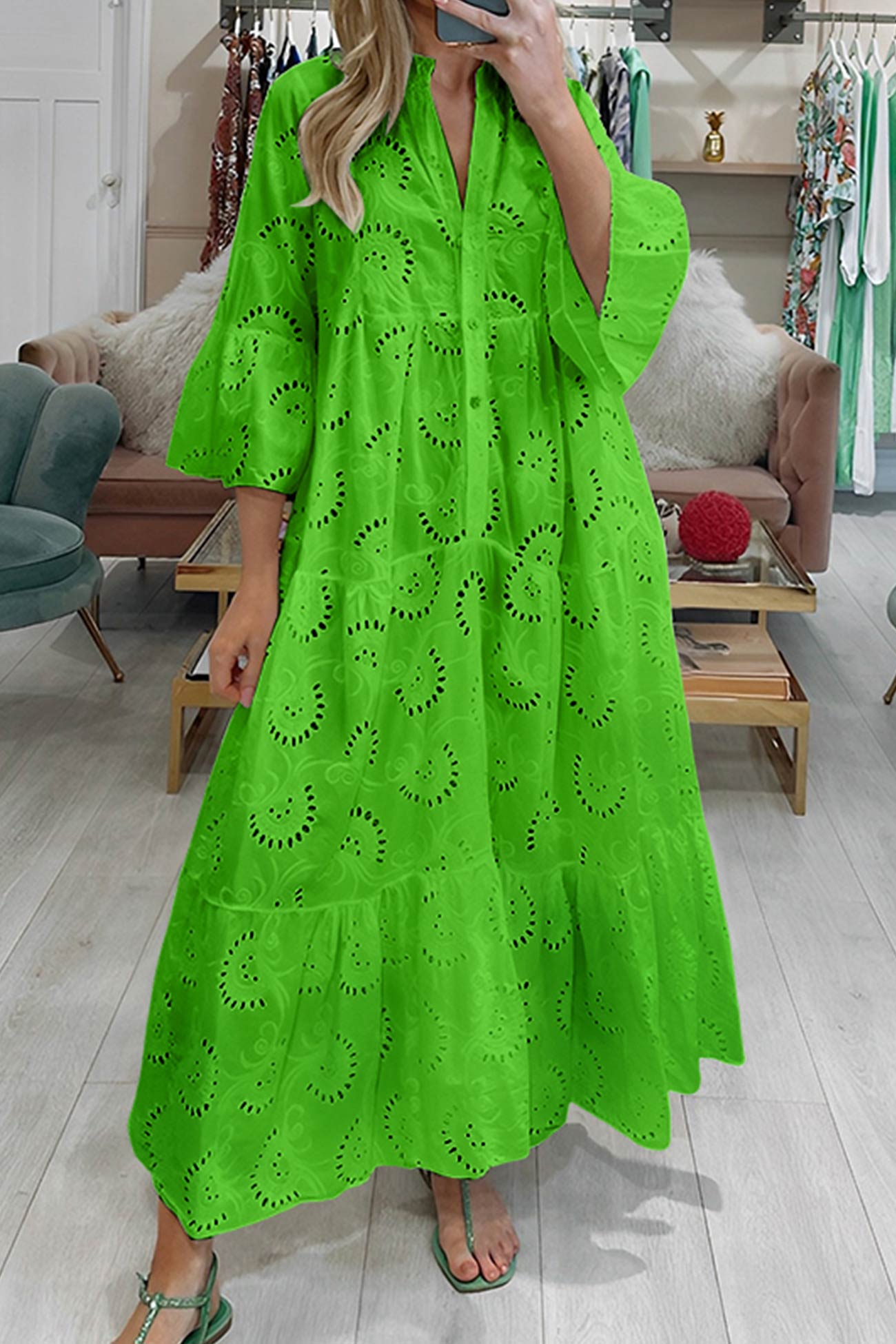 Colette | Robe En Dentelle À Coupe Fluide Pour Une Élégance Estivale