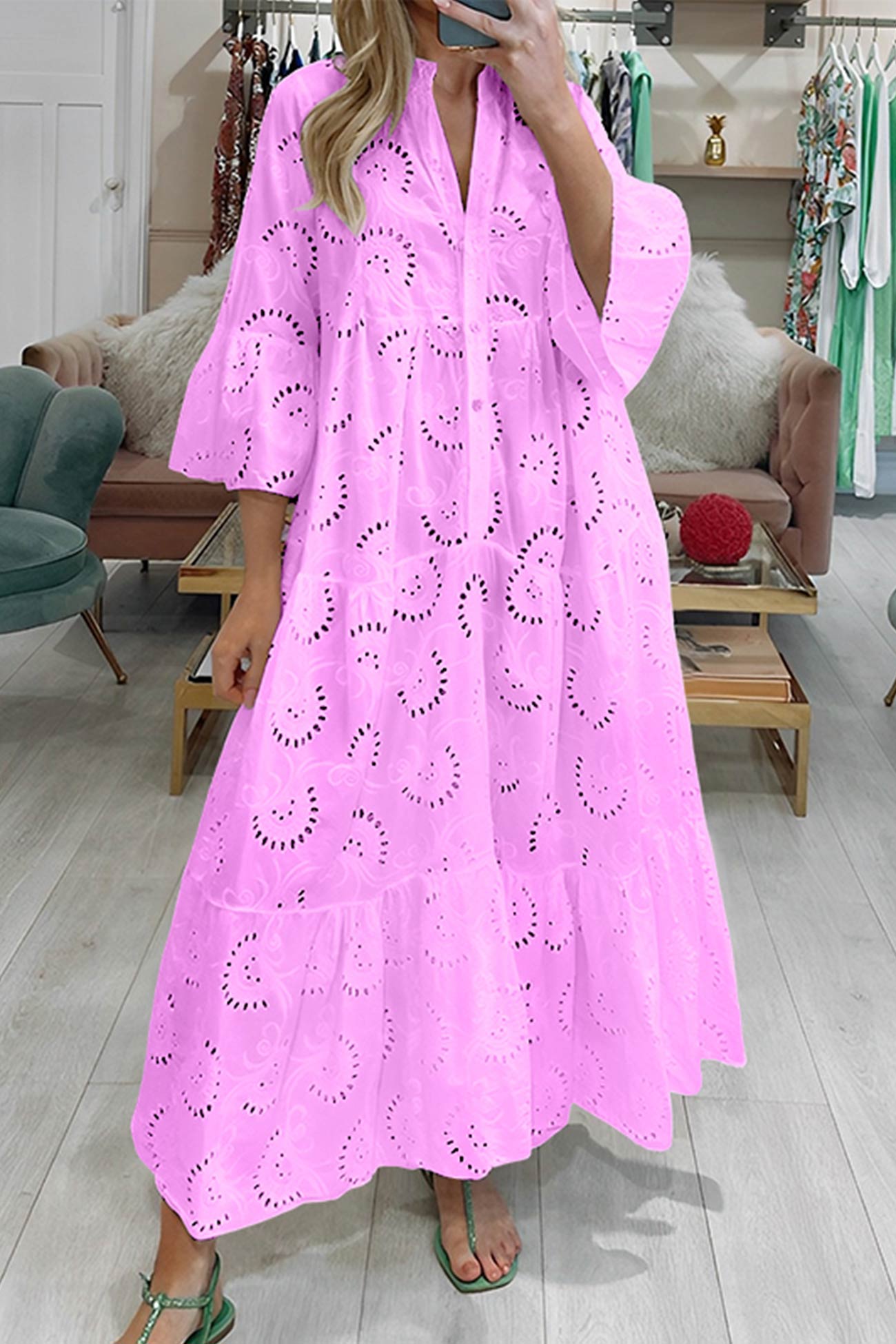 Colette | Robe En Dentelle À Coupe Fluide Pour Une Élégance Estivale