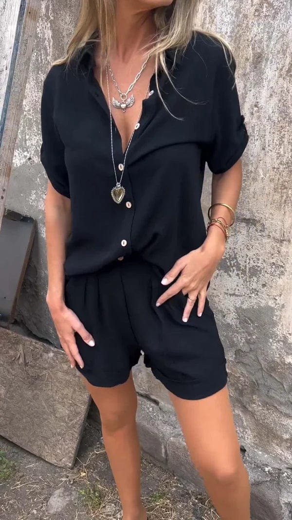Kaila | Ensemble Décontracté En Lin Léger Avec Haut Et Short