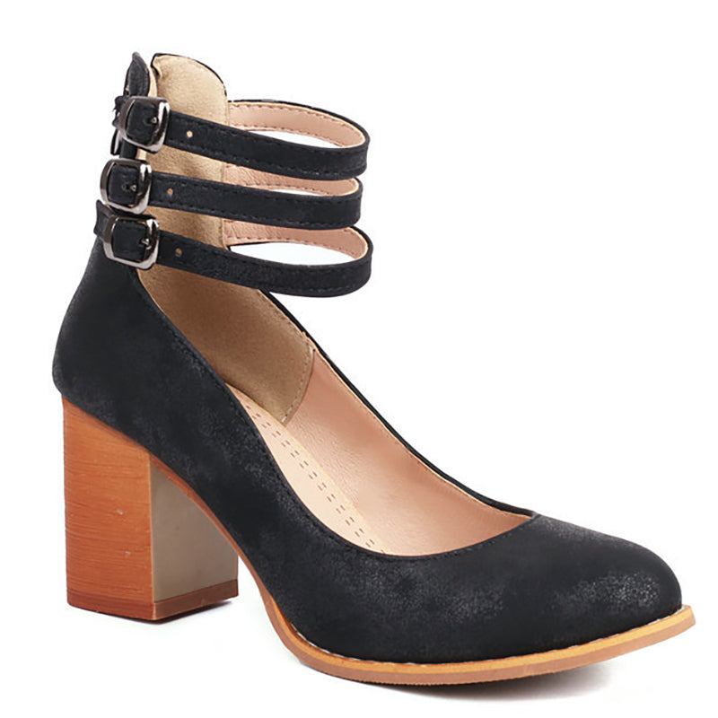 Criselda | Sandales Minimalistes À Talon Bloc Et Bride Cheville