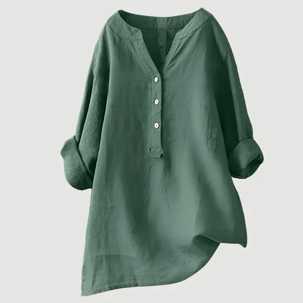 Solara | Chemise En Lin À Boutons Et Manches Retroussables