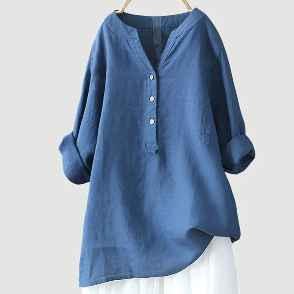 Solara | Chemise En Lin À Boutons Et Manches Retroussables