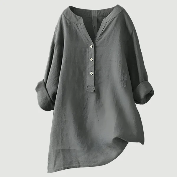 Solara | Chemise En Lin À Boutons Et Manches Retroussables
