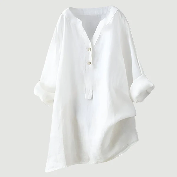 Solara | Chemise En Lin À Boutons Et Manches Retroussables