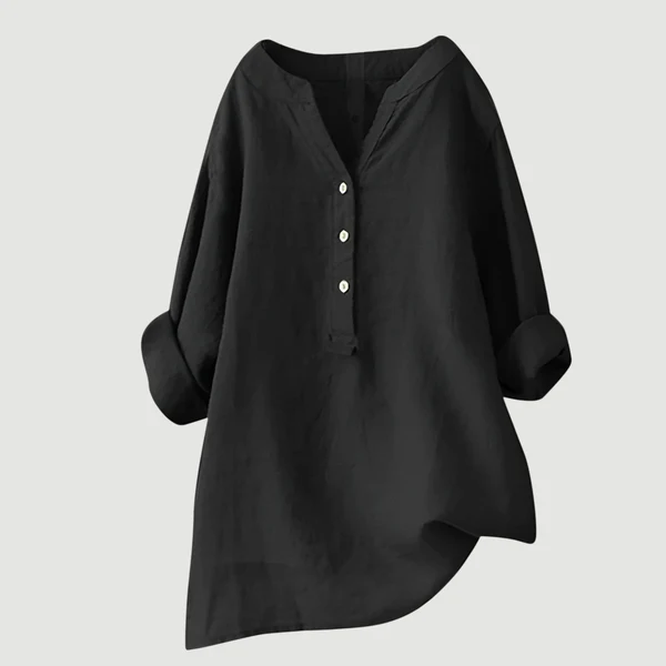Solara | Chemise En Lin À Boutons Et Manches Retroussables