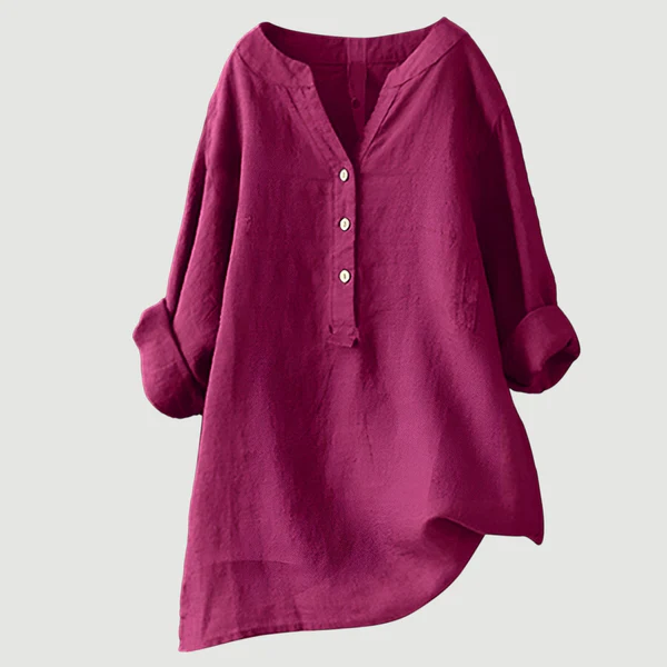 Solara | Chemise En Lin À Boutons Et Manches Retroussables