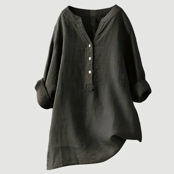 Solara | Chemise En Lin À Boutons Et Manches Retroussables