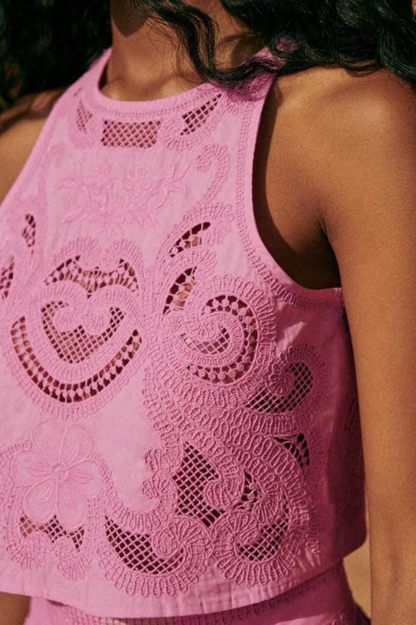 Luna | Ensemble En Dentelle Rose Pour Une Élégance Romantique Et Féminine