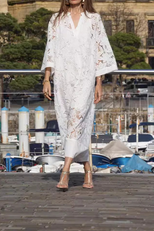 Lucille | Robe Oversize En Coton à Imprimé Artistique