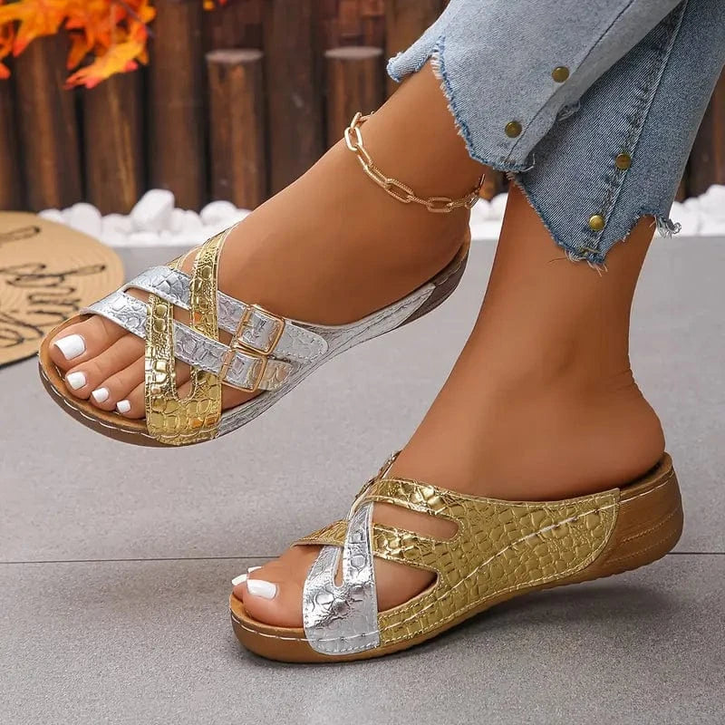 Deniza | Sandales Orthopédiques Brillantes et Confortables
