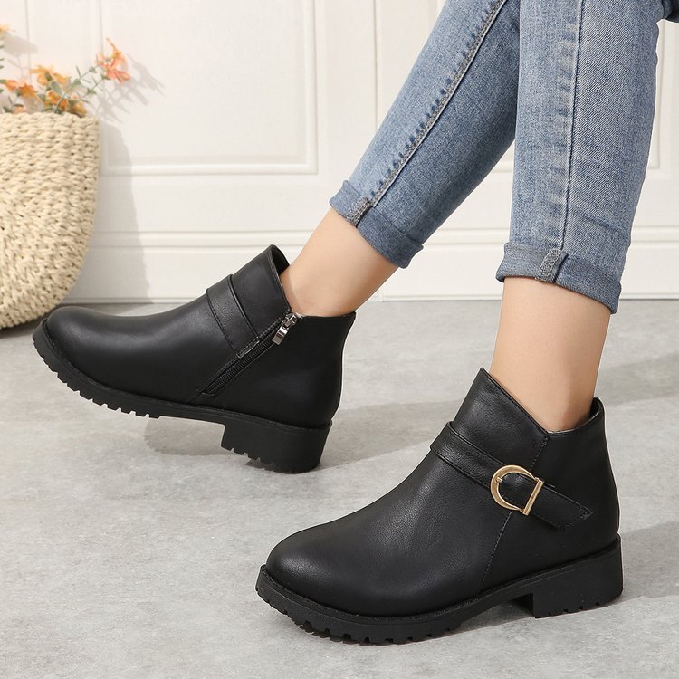 Bottines Courtes à Talon Épais - Piedis LTD Bottines Courtes à Talon Épais Bottines Piedis LTD Noir / 36 Piedis LTD Bottines