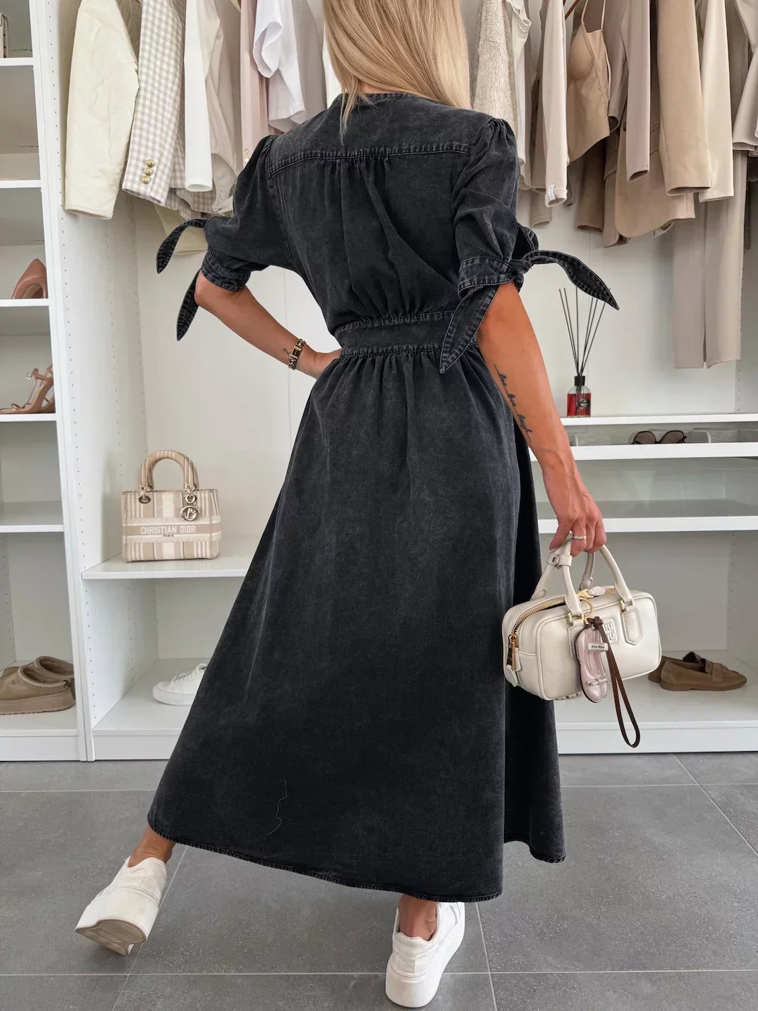 Ivanka - Robe En Denim Élégante