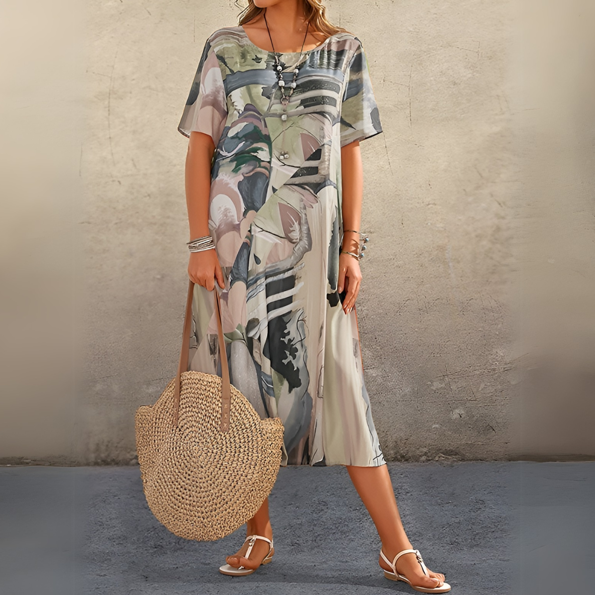 Céleste | Robe Longue Fleurie Et Fluide Pour Un Style Élégant Au Quotidien