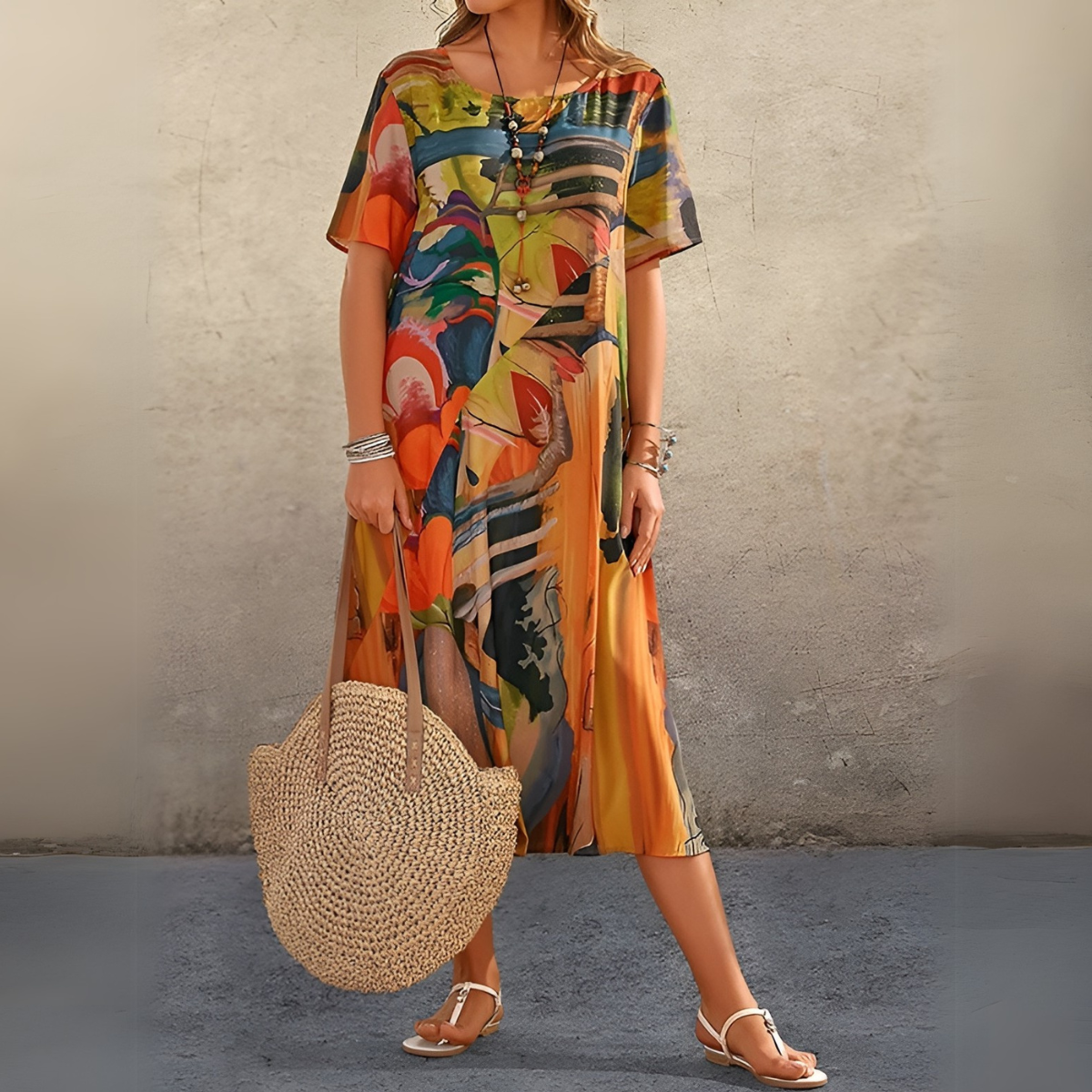 Céleste | Robe Longue Fleurie Et Fluide Pour Un Style Élégant Au Quotidien