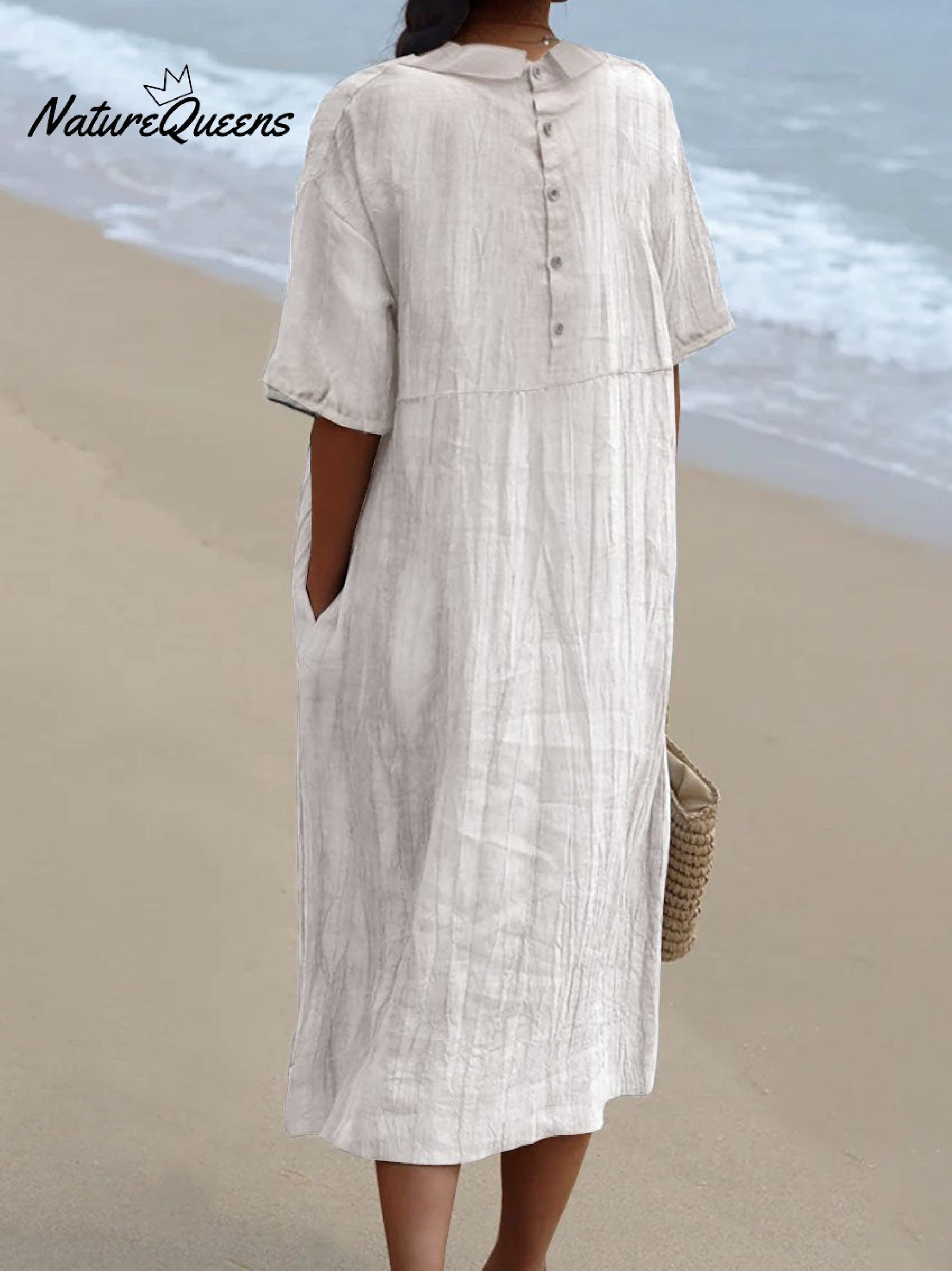 Fiora | Robe En Lin Légère Et Réversible Avec Poches