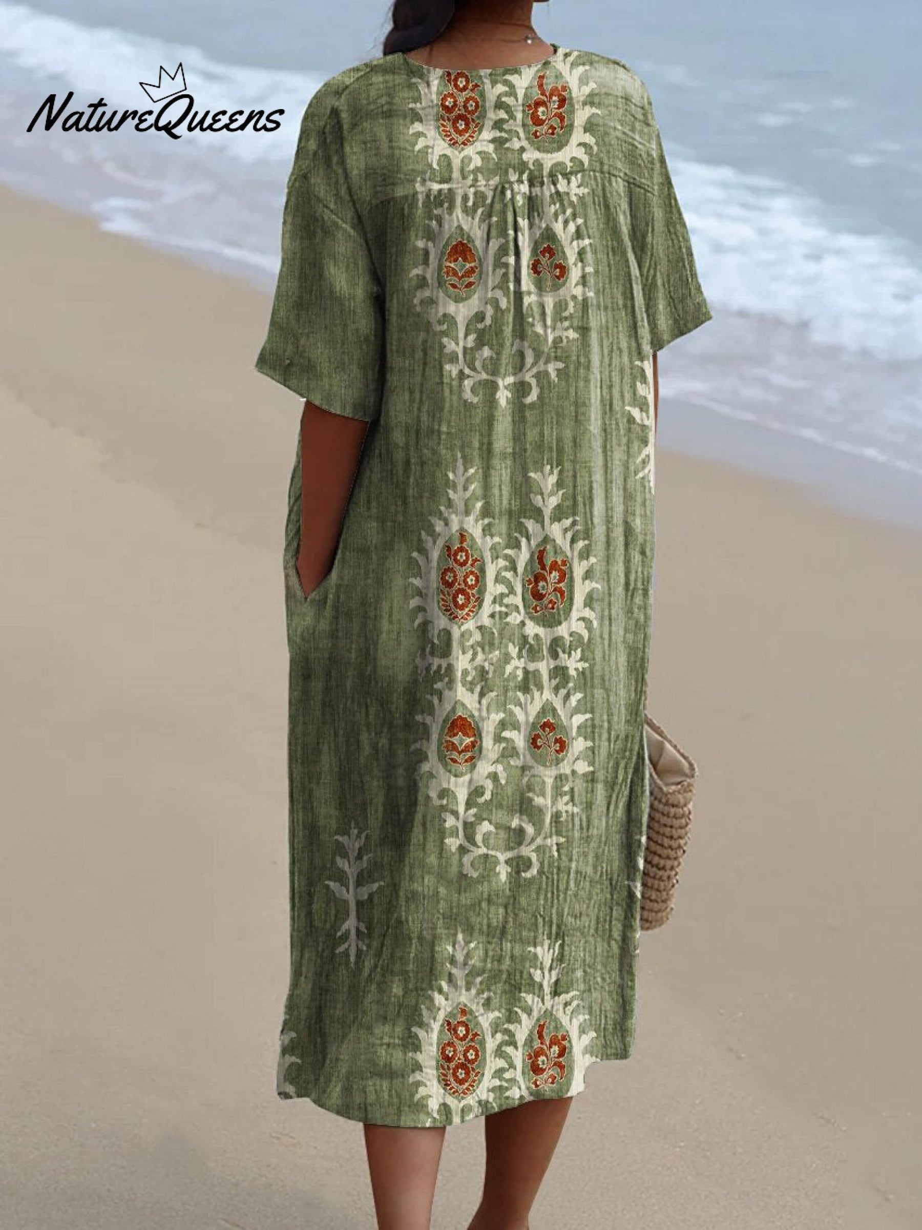 Keya | Robe Vintage En Coton À Imprimé Floral Ethnique