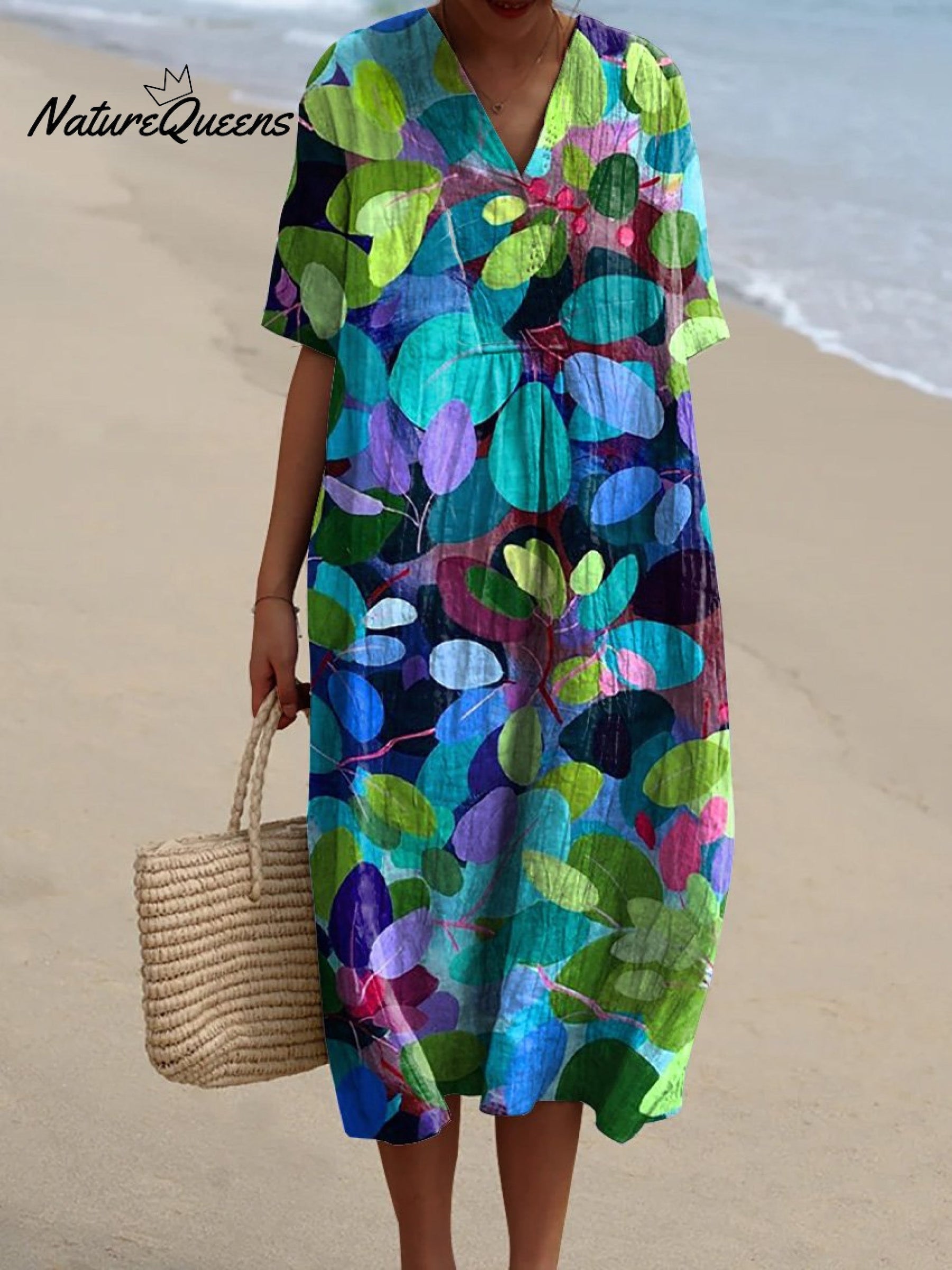 Merylle | Robe D’Été En Coton À Motif Forêt