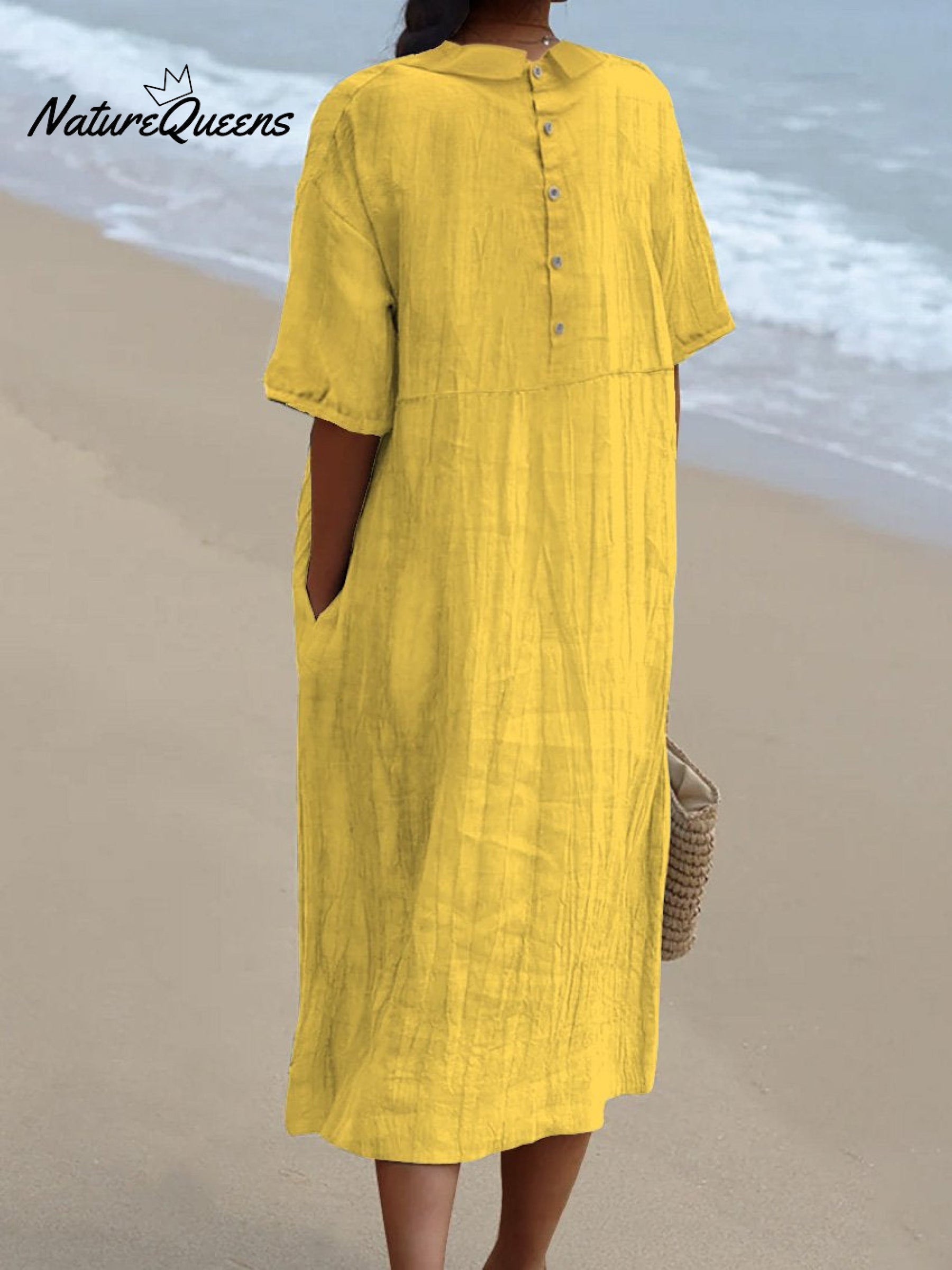 Fiora | Robe En Lin Légère Et Réversible Avec Poches