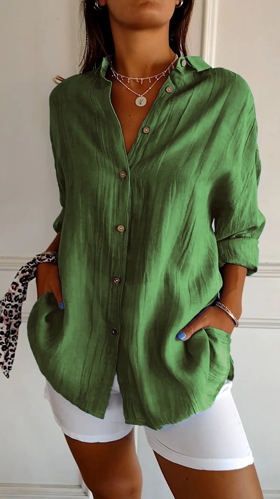 Yara | Blouse Classique À Plis Et Coupe Structurée