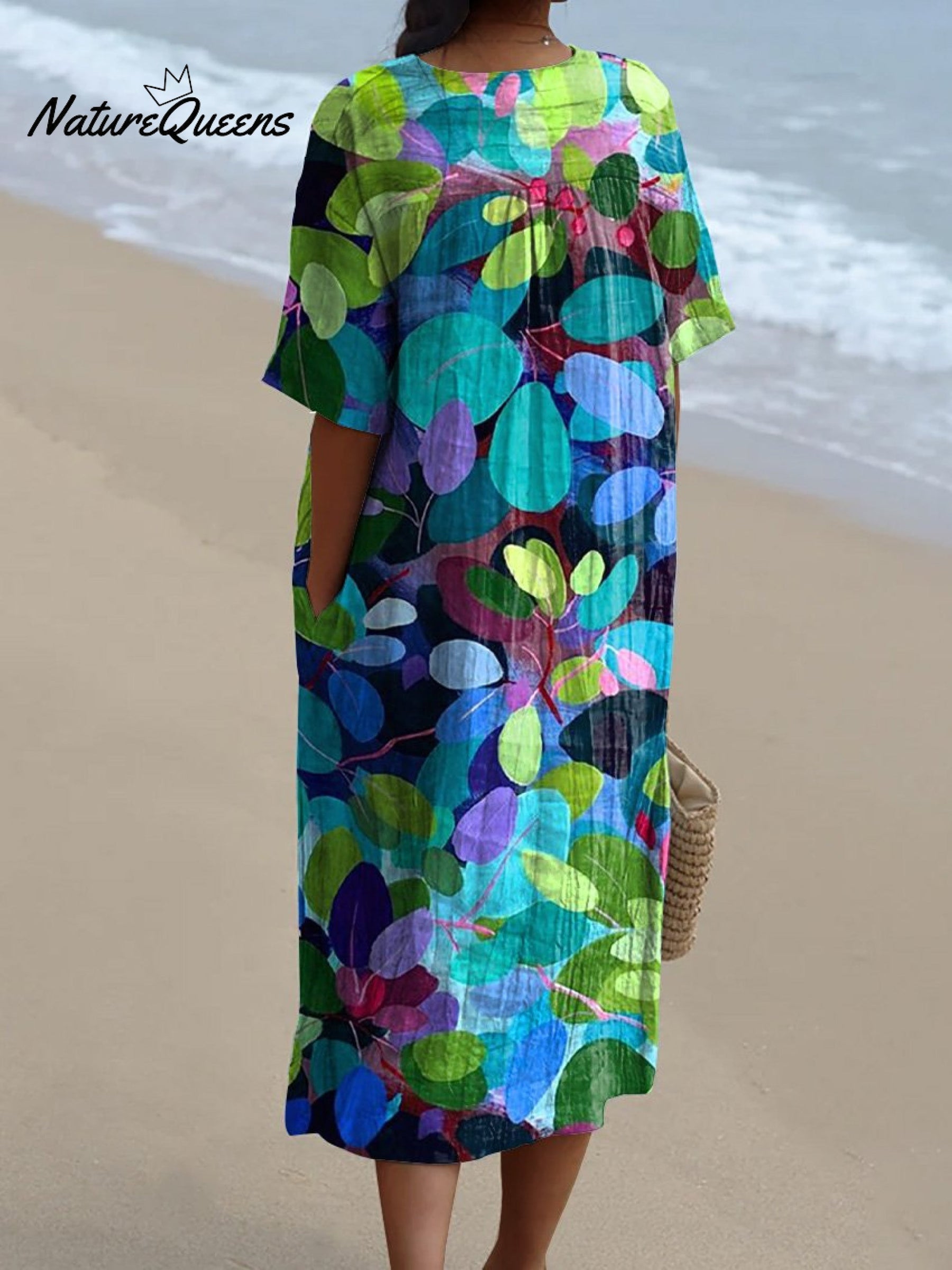 Merylle | Robe D’Été En Coton À Motif Forêt
