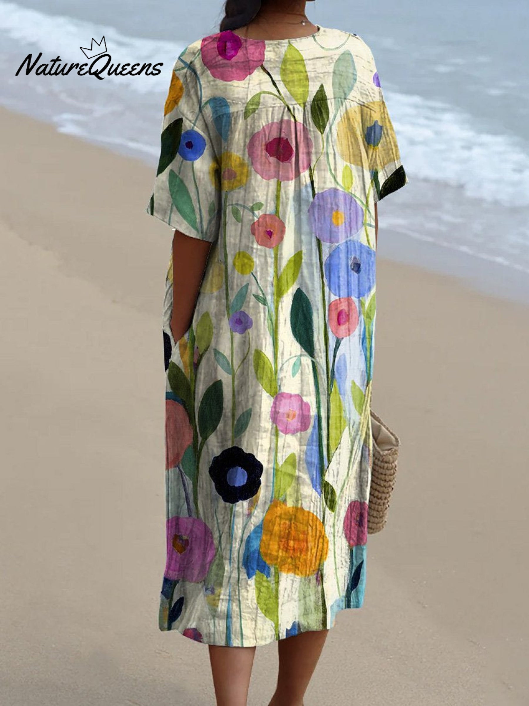 Glaizel | Robe Printanière Artistique En Coton