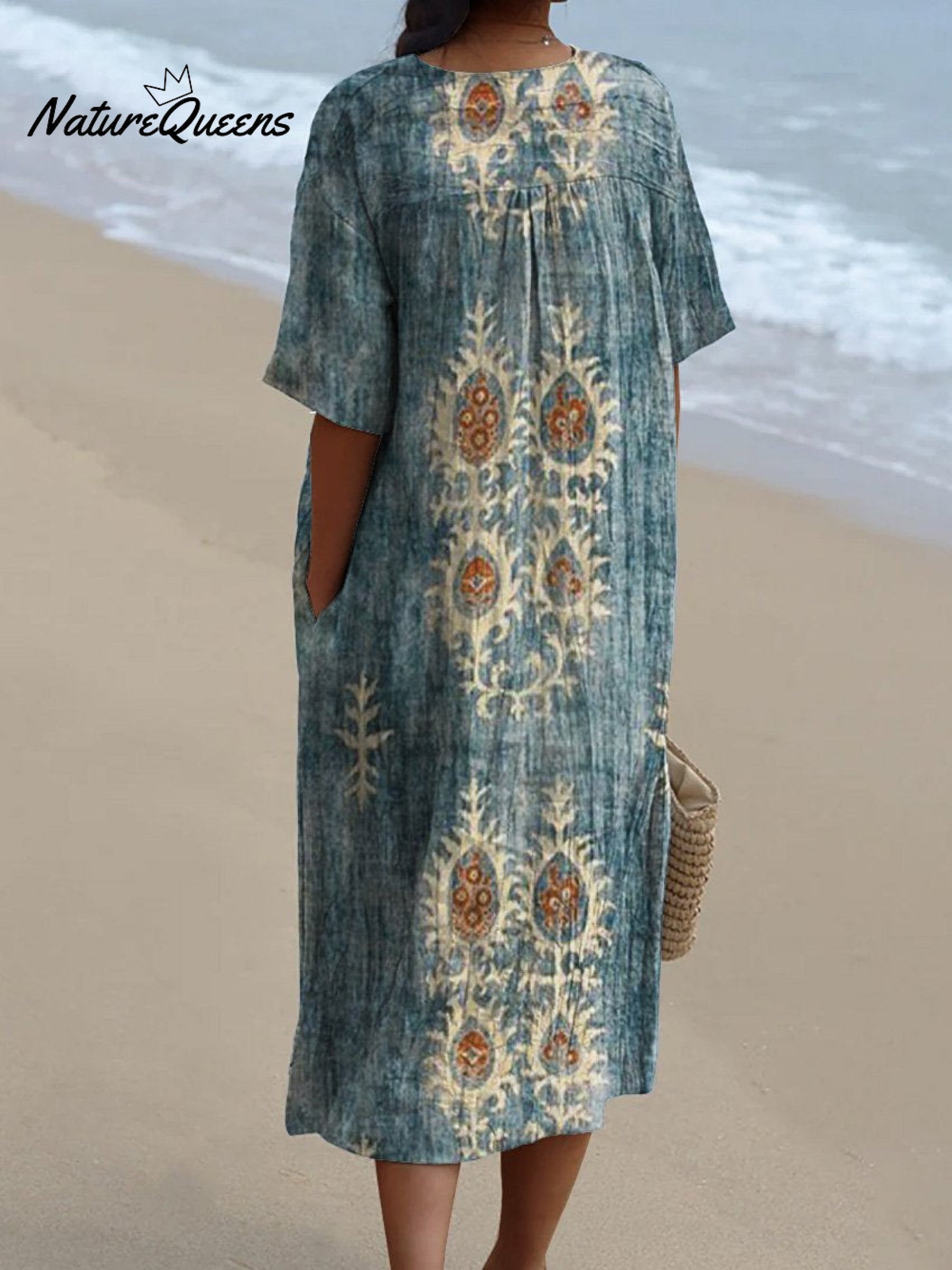Keya | Robe Vintage En Coton À Imprimé Floral Ethnique